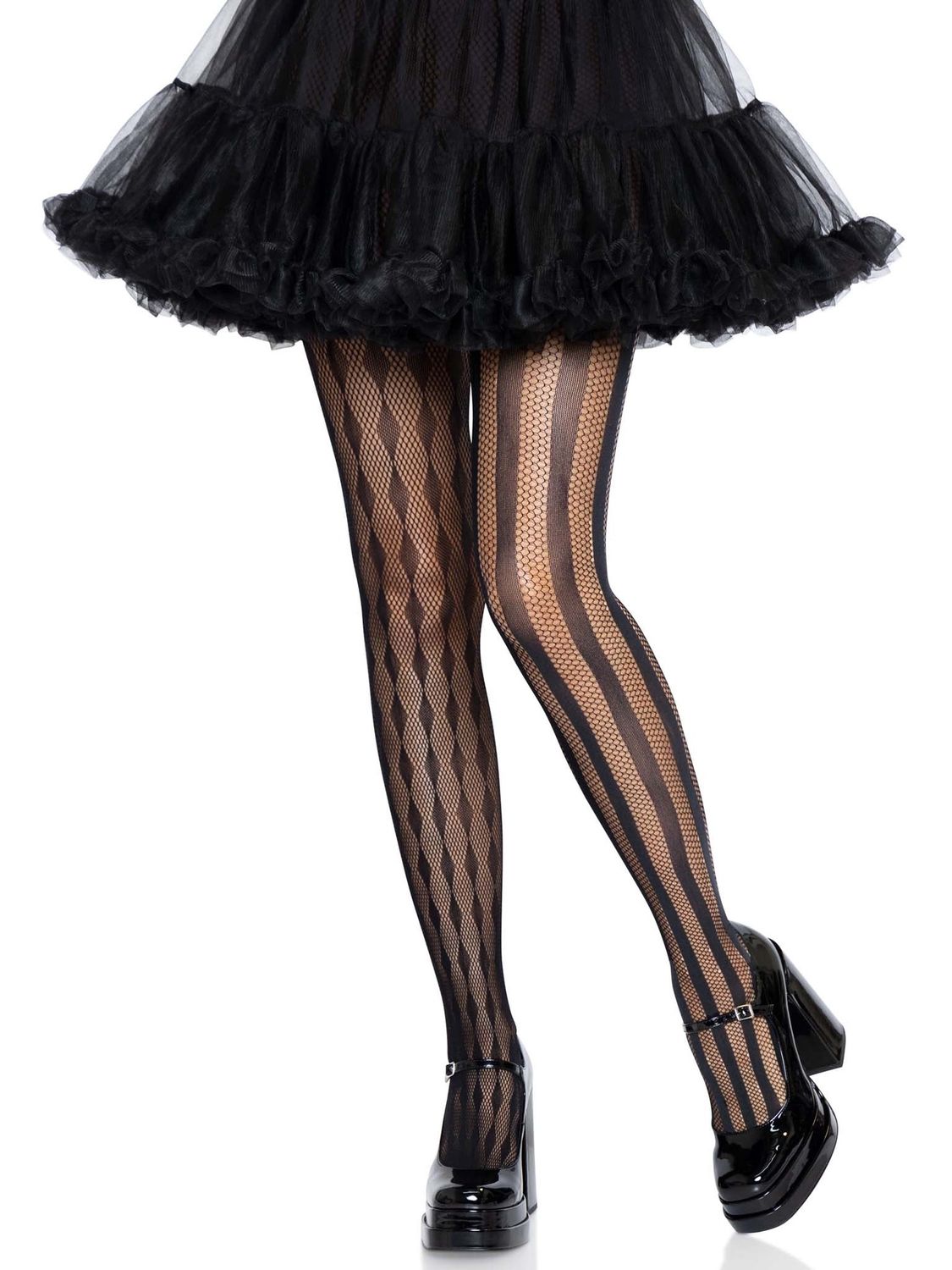 Harlequin net tights, Color: Black