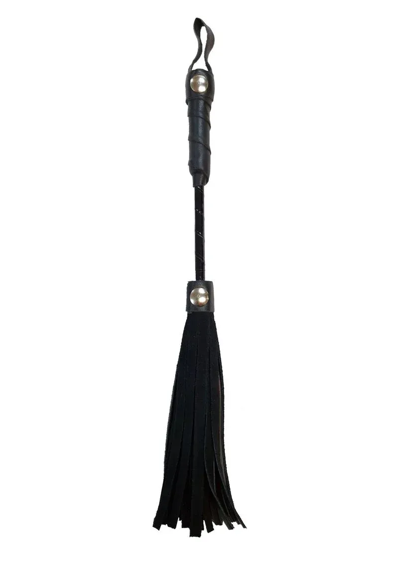 Rouge Leather Mini Flogger, Color: Black