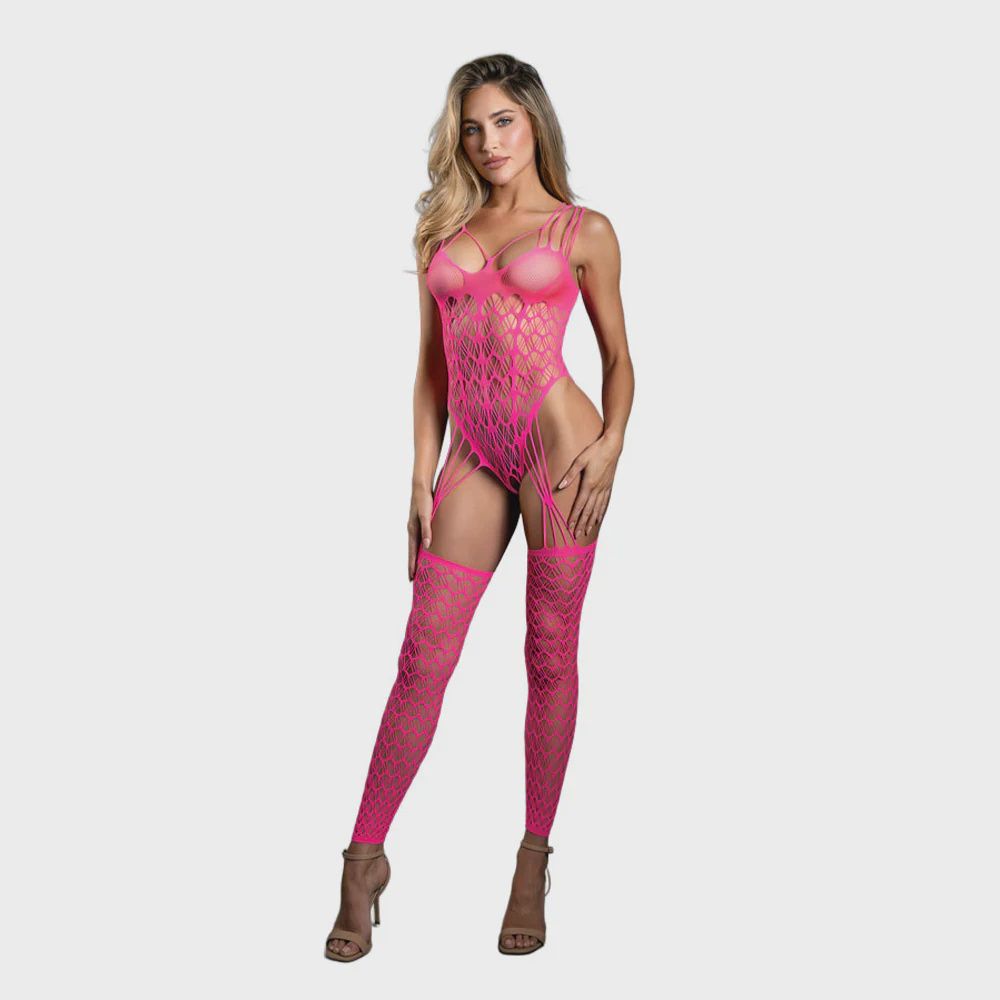 Next To You Crotchless Teddy Bodystocking, Size: O/S