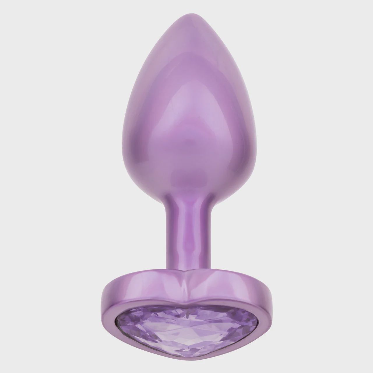 Jewel Amethyst Heart Plug, Color: Amethyst, Size: Small