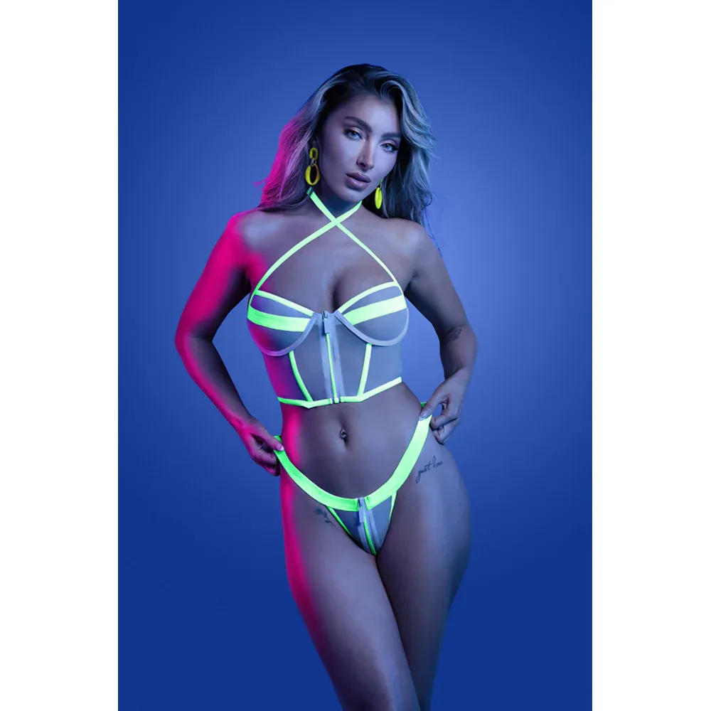 Supernatural Zipper Bra Top &amp; Panty, Size: s-m