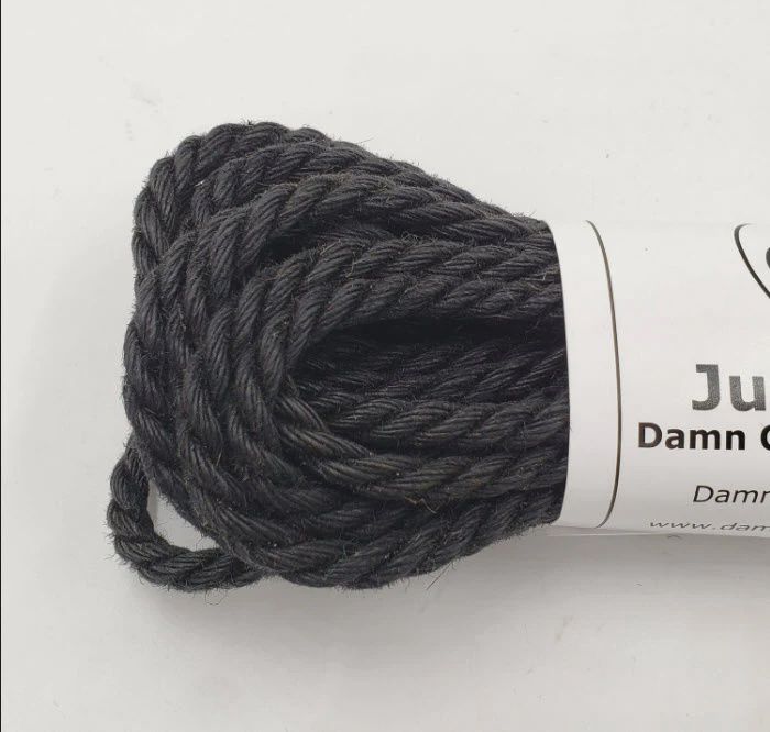Jute Bondage Rope, Color: Black