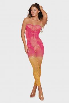 Versatile Bodystocking - Watermelon/mimosa, Size: O/S