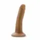 Dr. Skin Silicone Dr. Lucas 5" Dong With Suction Cup, Color: Mocha