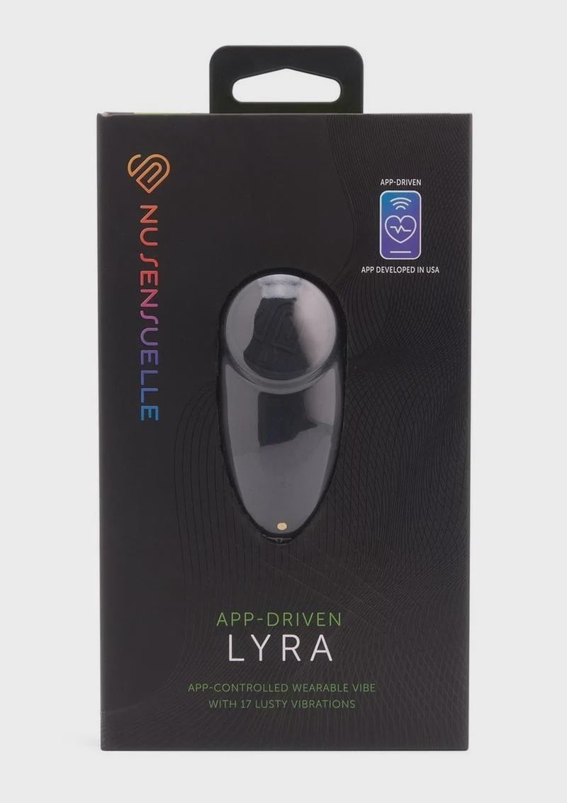 Nu Sensuelle Lyra Rechargeable Silicone App Compatible Panty Vibe, Color: Black