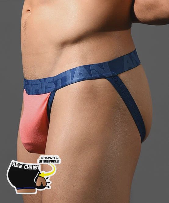 CoolFlex Modal Jock w/ SHOW-IT, Color: Coral, Size: Small