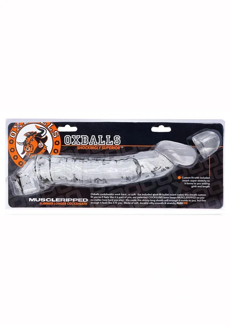 Muscle Ripped Cocksheath Extender, Color: Clear/Frost