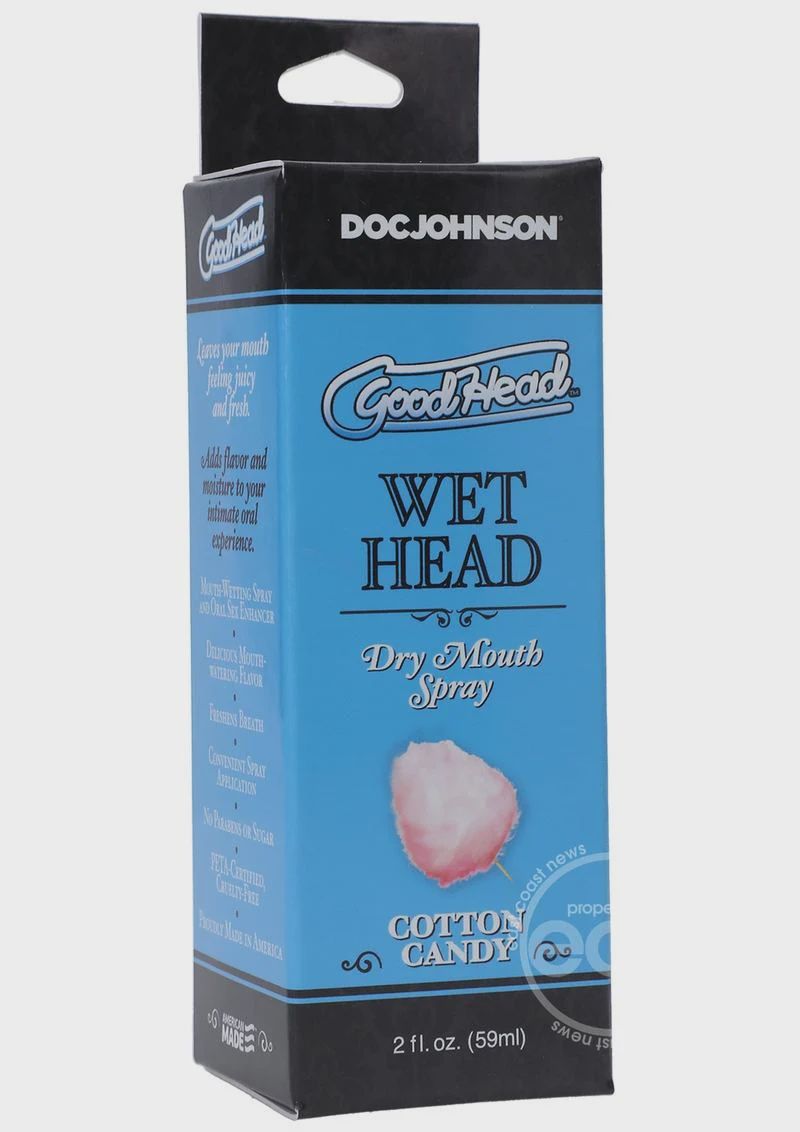 GoodHead Wet Head Dry Mouth Spray 2oz, Flavor: Cotton Candy