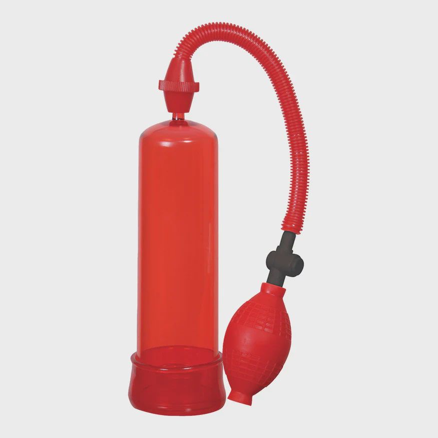 Me You Us Pumped Up Fire Penis Pump Red, Color: Red