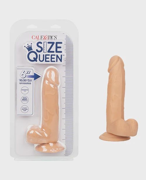 Size Queen 6" Dildo - Pink or Brown