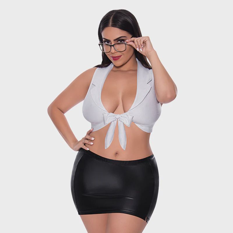 Dress Up Sexy CEO Costume White, Size: 2XL