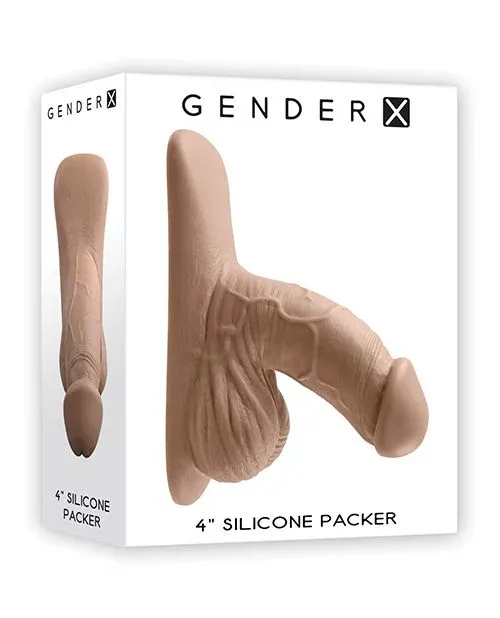 Gender X 4" Silicone Packer, Color: medium