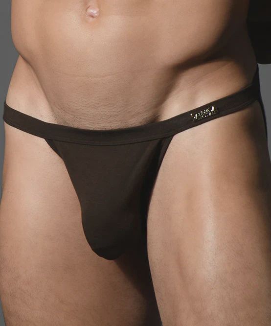 "SEX" Bamboo Brief w/ ALMOST NAKED, Color: brown, Size: small