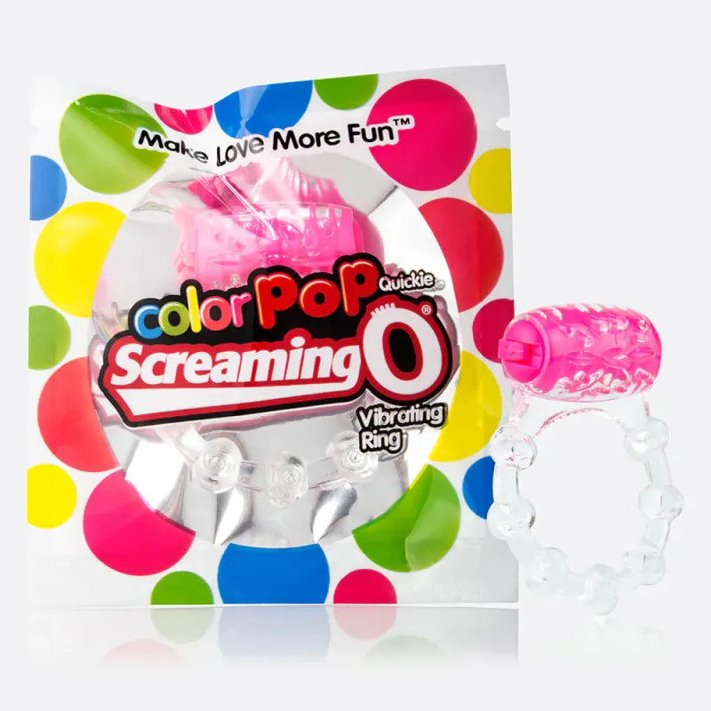 Color Pop Quickie Screaming O Vibrating Ring Silicone Cockring