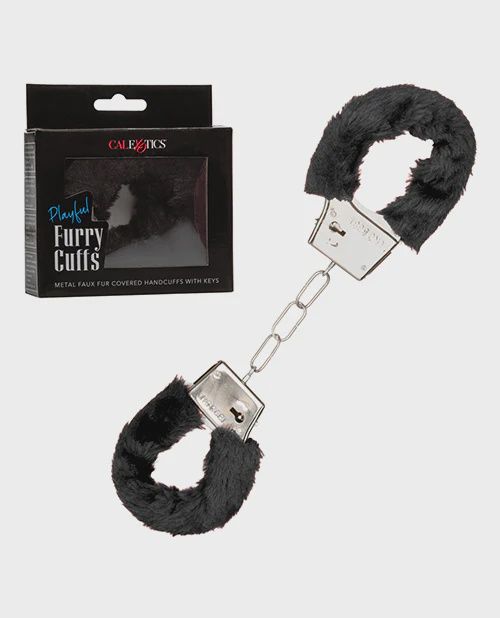 Playful Furry Cuffs, Color: Black