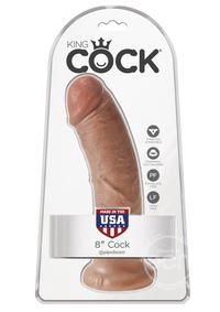 King Cock Dildo 8in, Color: Caramel