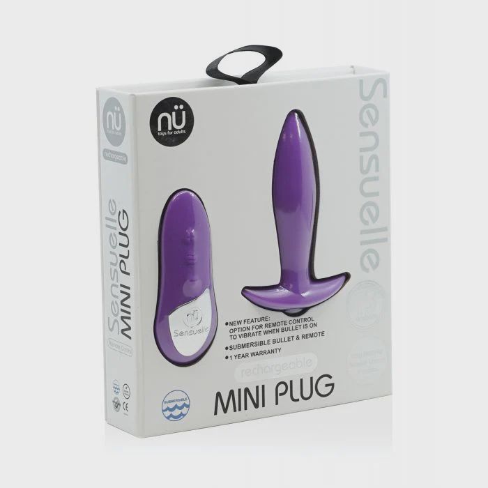 Nu Sensuelle Remote Control Rechargeable Mini Plug - Purple, Color: Purple