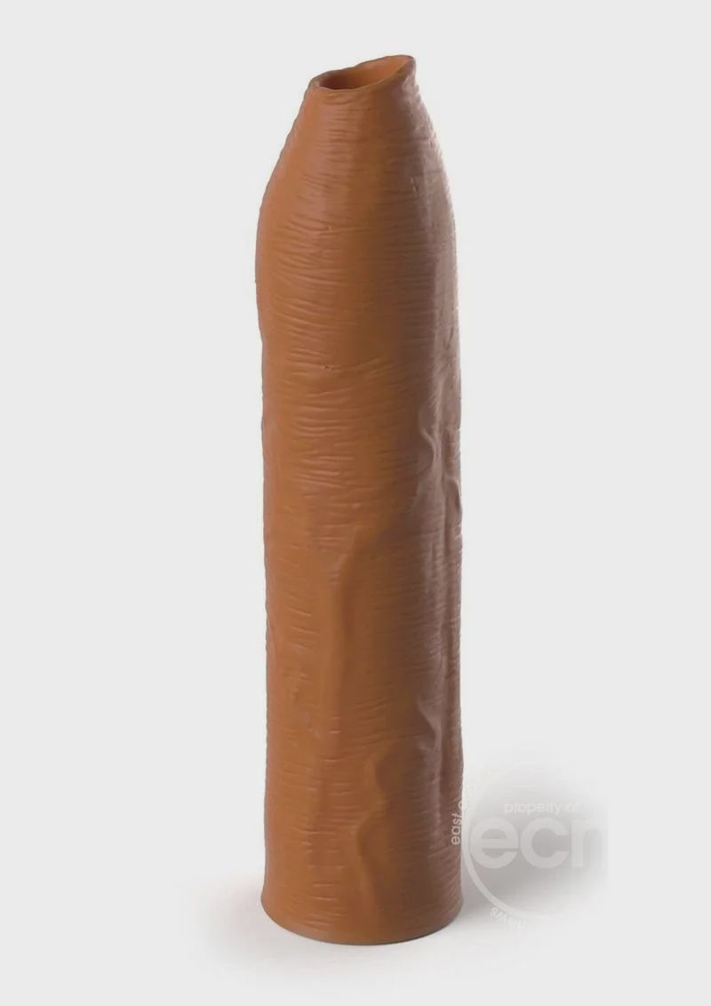 Fantasy X-Tensions Elite Silicone Uncut Extension Sleeve 7in, Color: Caramel