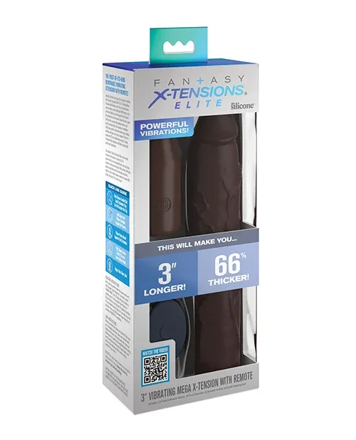 Fantasy X-tensions Elite 9" Sleeve Vibrating 3" Plug w/Remote
