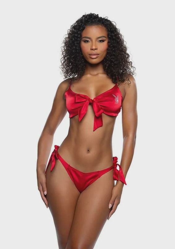 Playboy Bow Bunny Lounge Set (2 Piece)