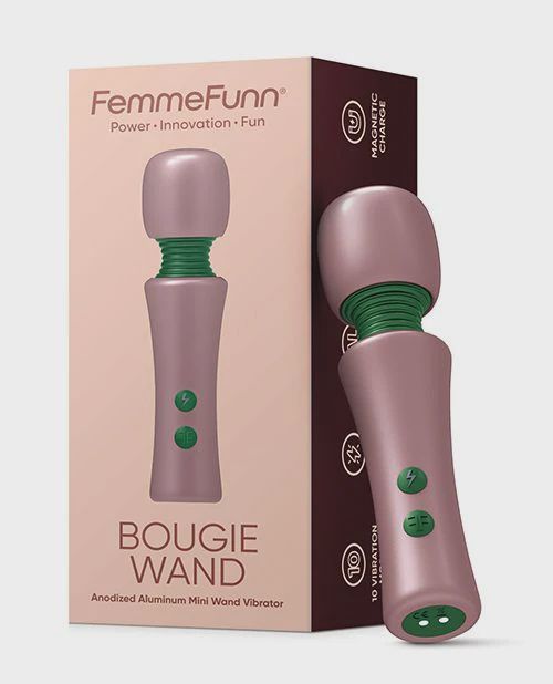 Femme Funn Flexible Head Bougie Mini Wand, Color: Rose Gold