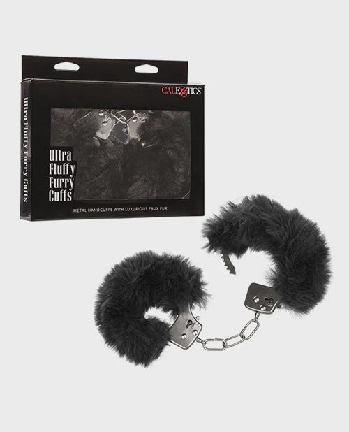 Ultra Fluffy Furry Cuffs, Color: Black