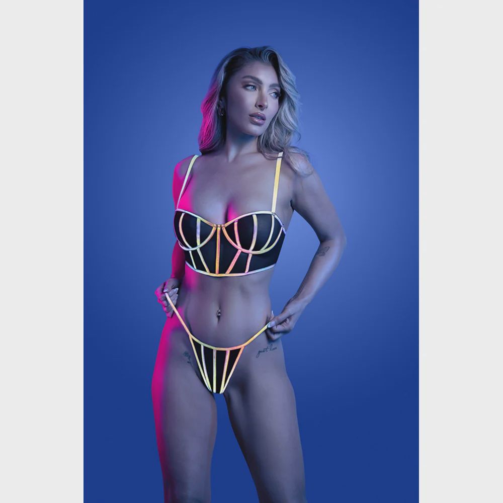 Solar Flare Bra &amp; Panty, Size: s-m