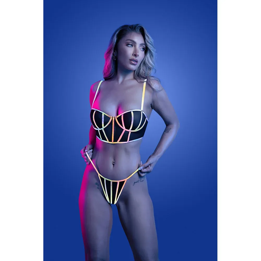 Solar Flare Bra &amp; Panty, Size: s-m