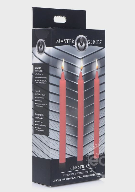 Master Series Fire Sticks Fetish Drip Candles (set of 3)