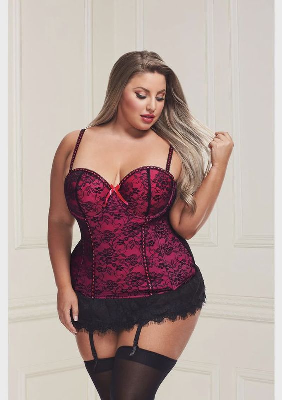 BACI BUSTIER AND GSTRING - PINK