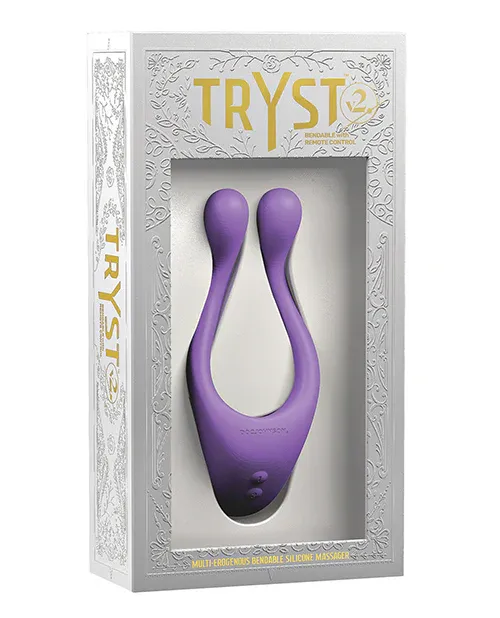 Tryst V2 Bendable Multi Zone Massager w/Remote, Color: Purple
