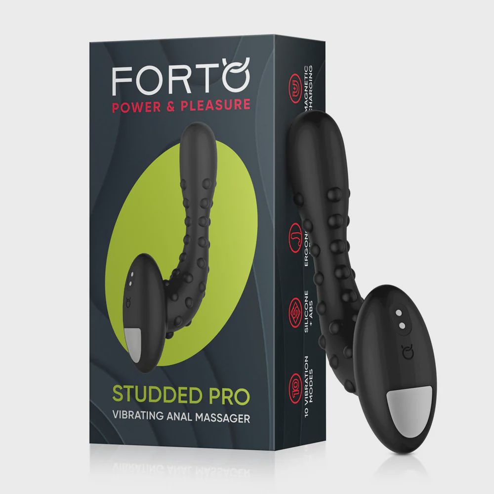 Studded Pro Vibrating Massager, Color: Black