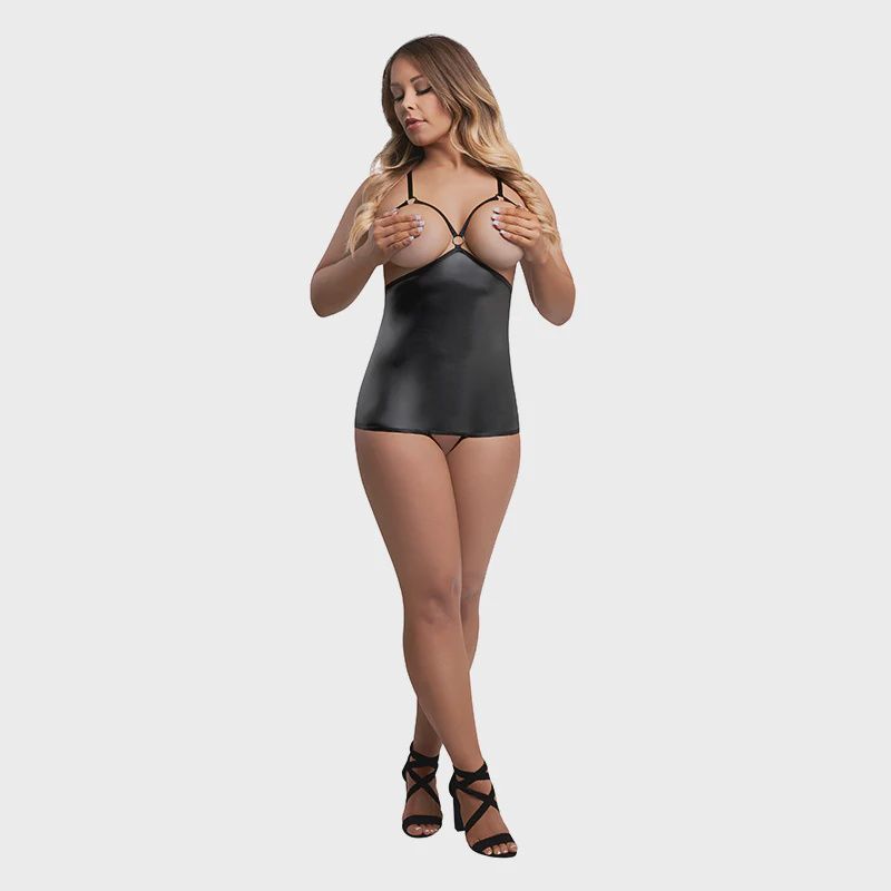 Matte Onyx - Cupless Chemise, Size: S/M