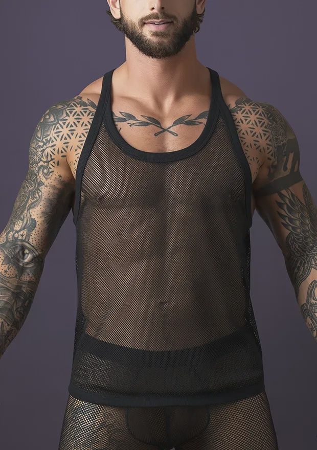Fishnet 2.0 Tank Top, Color: black, Size: s-m