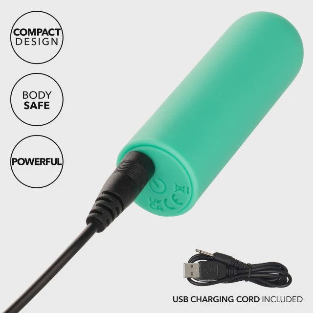 Turbo Buzz Rechargeable Rounded Mini Bullet, Color: Green