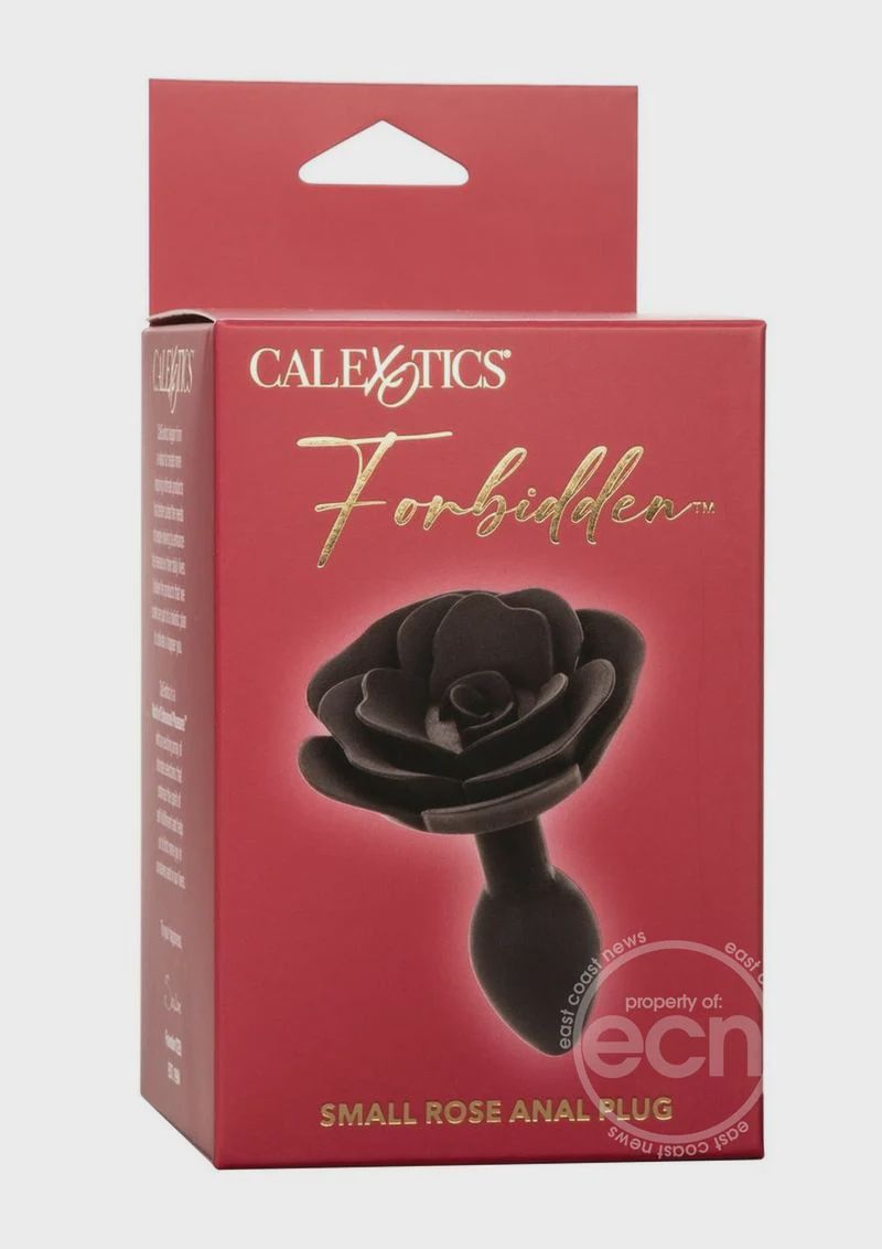 Forbidden Rose Silicone Anal Plug - Black