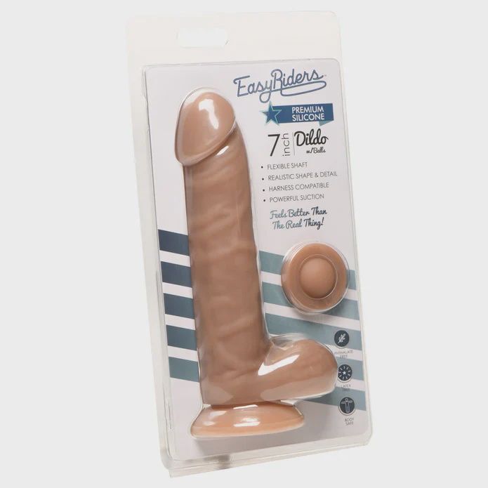 Easy Riders 7" Silicone Dildo with Balls