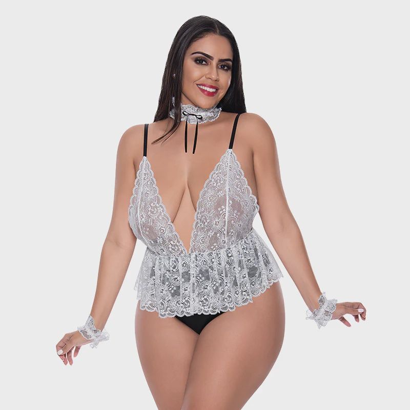 Dress Up Full Service Costume White, Size: 2XL