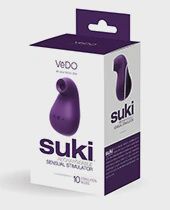VeDO Suki Rechargeable Vibrating Sucker, Size: Deep Purple