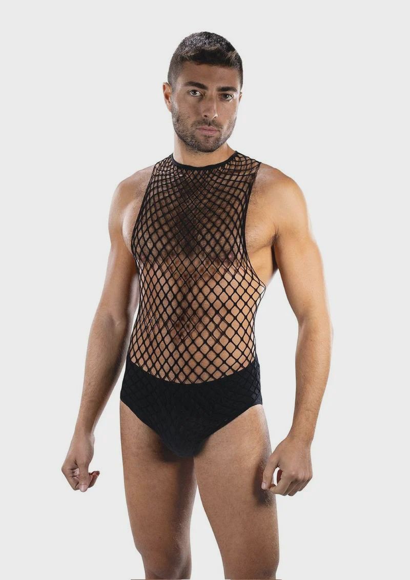 FULL EFFECT FISHNET 2-PIECE SET, Color: black