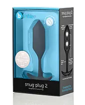 b-Vibe Weighted Snug Plug 2 - 114 g, Color: Black