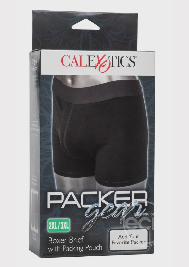 Packer Gear Boxer Brief With Pouch Black, Size: 2XL/3XL