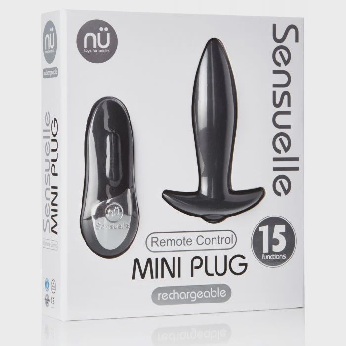 Nu Sensuelle Remote Control Rechargeable Mini Plug, Color: Black
