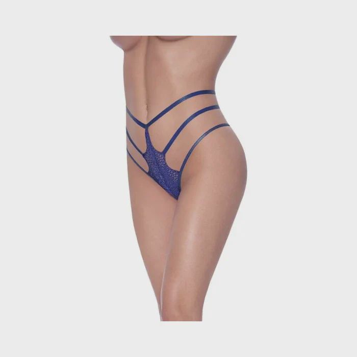 Berrylicious Strappy Panty, Color: Blueberry, Size: 1-3X