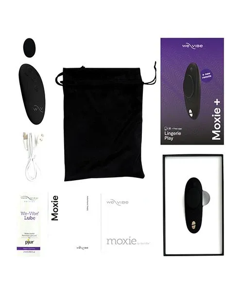 We-Vibe Moxie+ Wearable Rechargeable Silicone Panty Vibe Clitoral Stimulator with Remote