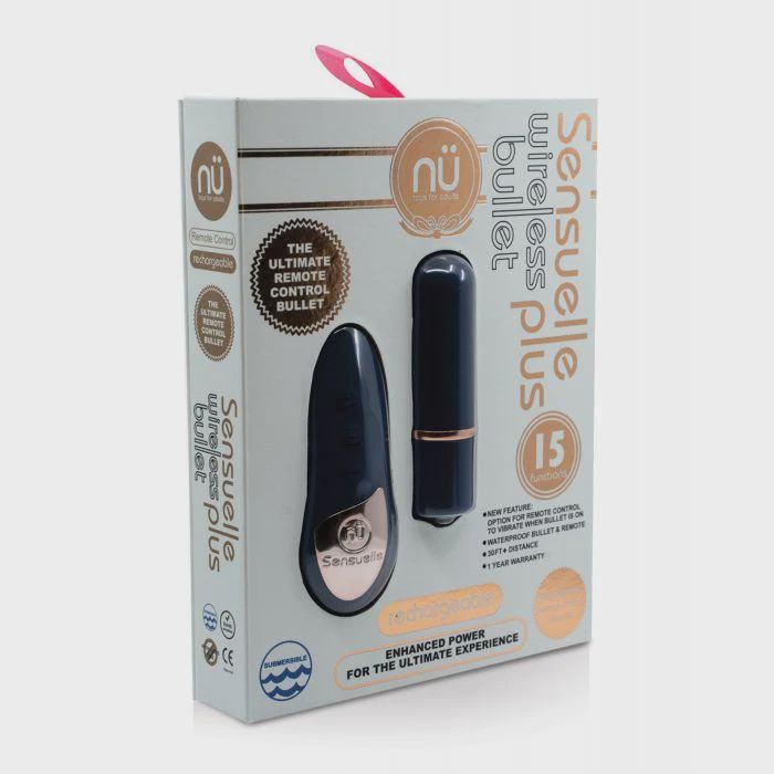 Nu Sensuelle Remote Control Wireless Bullet Plus, Color: Navy Blue