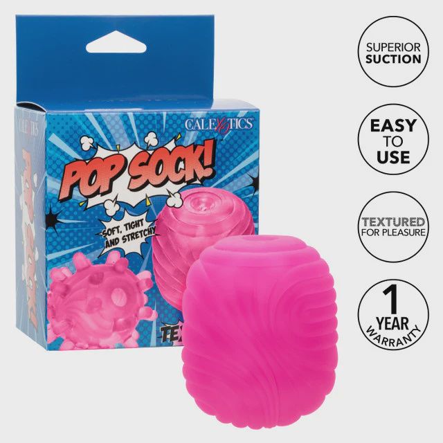 Pop Sock Textured Stroker, Color: Pink