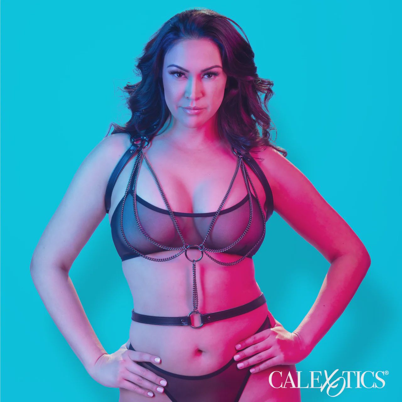 Euphoria Collection Multi Chain Halter - Black, Size: Plus Size