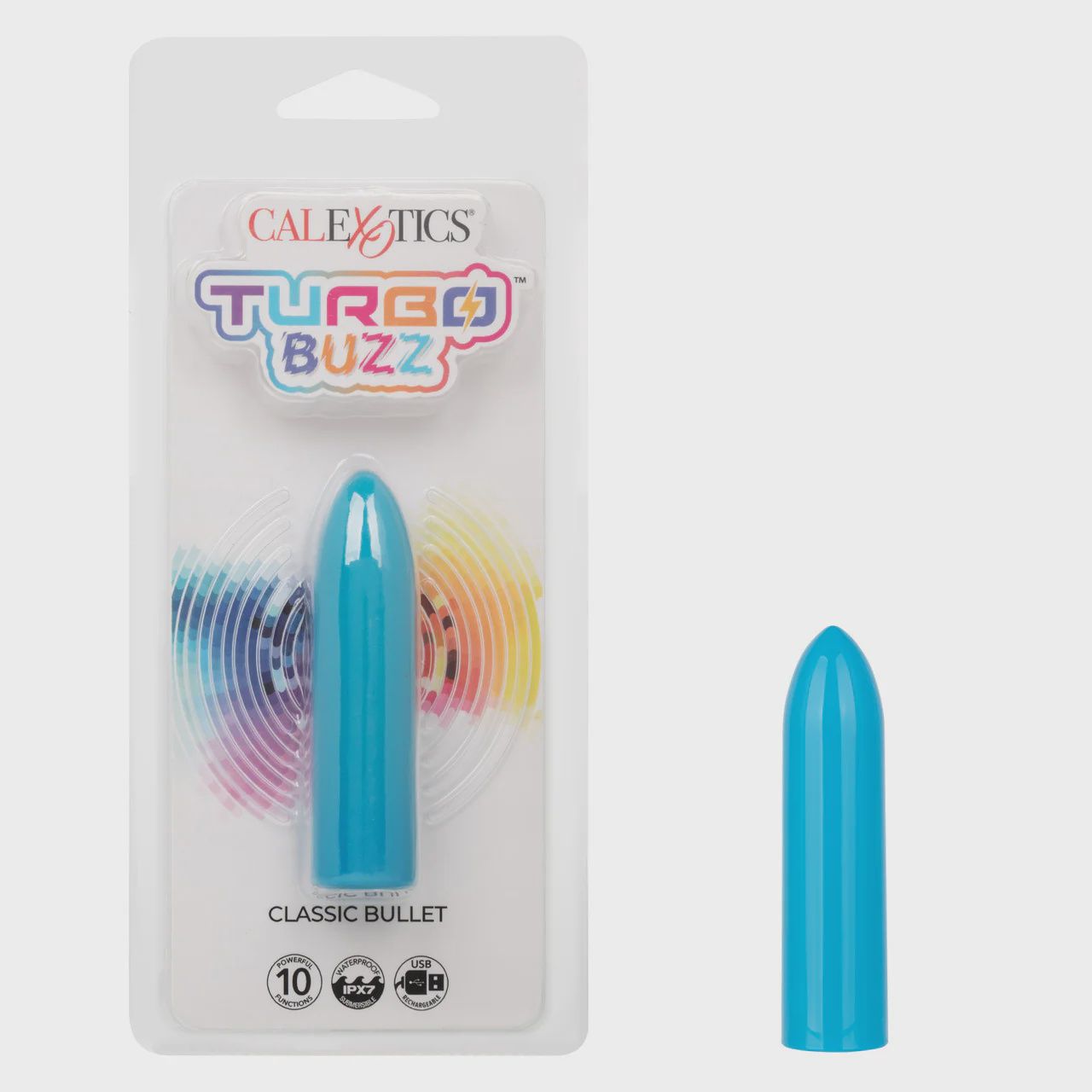 Turbo Buzz Classic Rechargeable Bullet, Color: Blue
