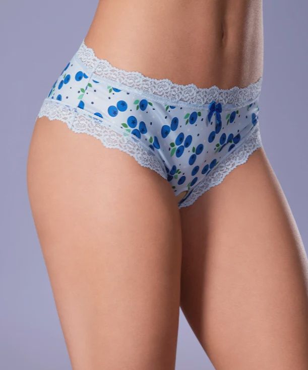 Sweet Treats Crotchless Boy Short with Edible Lube, Color: Blueberry, Size: 1-3X